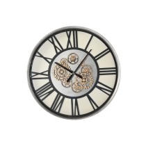 Wanduhr Home ESPRIT Schwarz Metall Kristall 60 x 8 x 60 cm