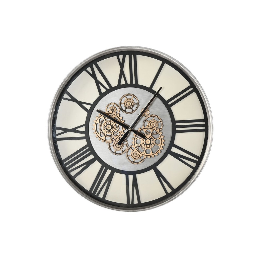 Wanduhr Home ESPRIT Schwarz Metall Kristall 60 x 8 x 60 cm