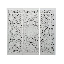 Tête de lit Home ESPRIT Blanc Naturel Bois MDF 180 x 3,5 x 180 cm