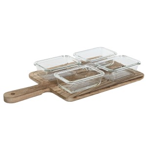 Plateau apéritif Home ESPRIT Naturel 350 ml 39,5 x 20 x 5 cm