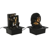 Gartenbrunnen Home ESPRIT Harz Buddha Orientalisch 21 x 19 x 27 cm (2 Stück)