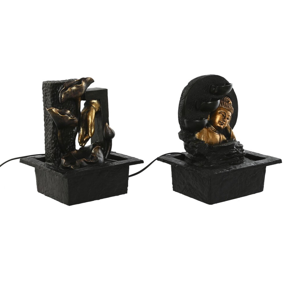 Gartenbrunnen Home ESPRIT Harz Buddha Orientalisch 21 x 19 x 27 cm (2 Stück)