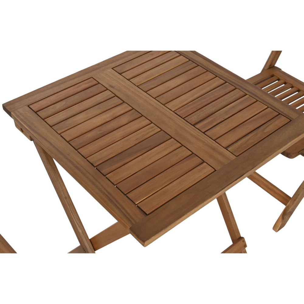 Table set with 2 chairs Home ESPRIT Brown 60 x 60 x 74 cm
