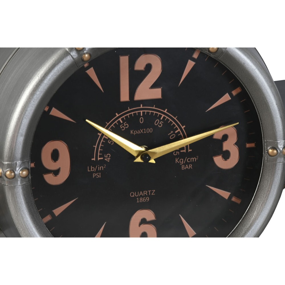 Horloge Murale Home ESPRIT Doré Argenté Métal Avion Vintage 143 x 20 x 46 cm