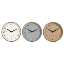 Horloge Murale Home ESPRIT Blanc Beige Gris PVC 30 x 4 x 30 cm (3 Unités)