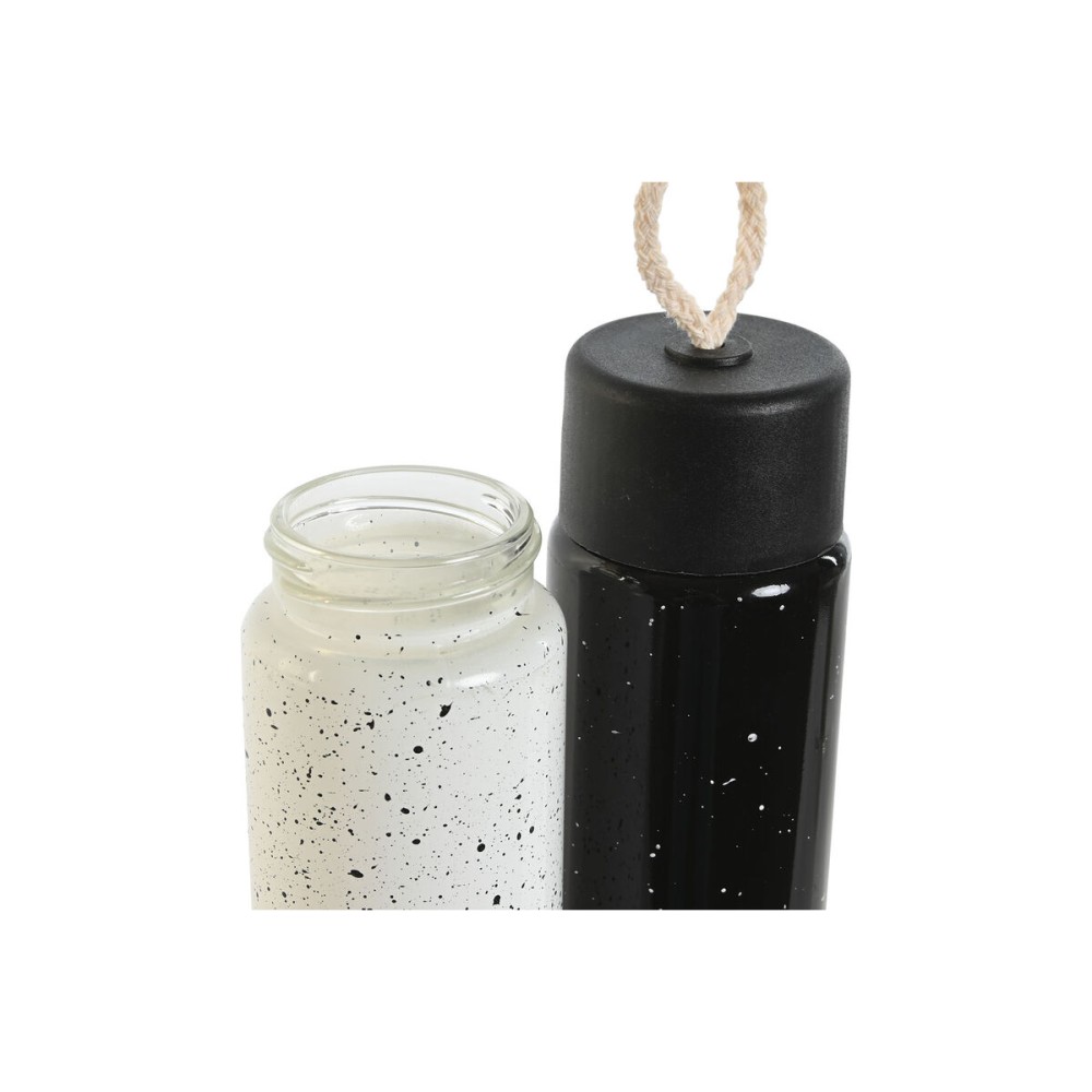 Thermal Bottle Home ESPRIT White Black 350 ml (2 Units)