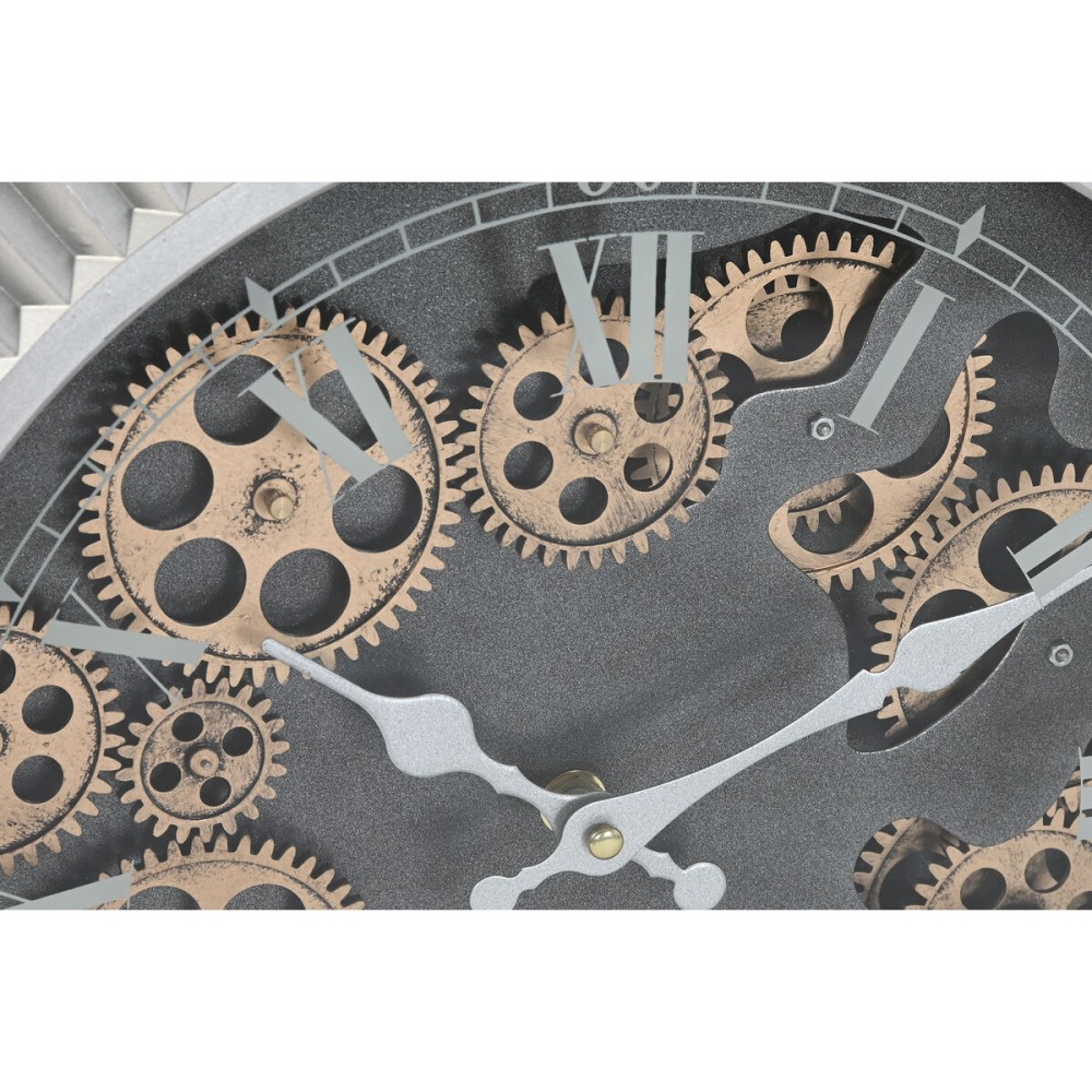Horloge Murale Home ESPRIT Noir Argenté Fer