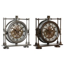 Horloge de table Home ESPRIT Doré Argenté Vintage (2 Unités)