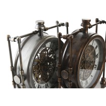 Horloge de table Home ESPRIT Doré Argenté Vintage (2 Unités)