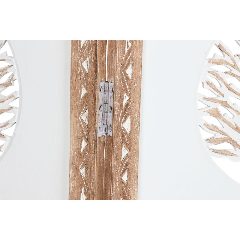 Paravent Home ESPRIT Blanc Naturel Bois de manguier Bois MDF 153 X 2,3 X 182 CM