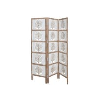 Paravent Home ESPRIT Blanc Naturel Bois de manguier Bois MDF 153 X 2,3 X 182 CM