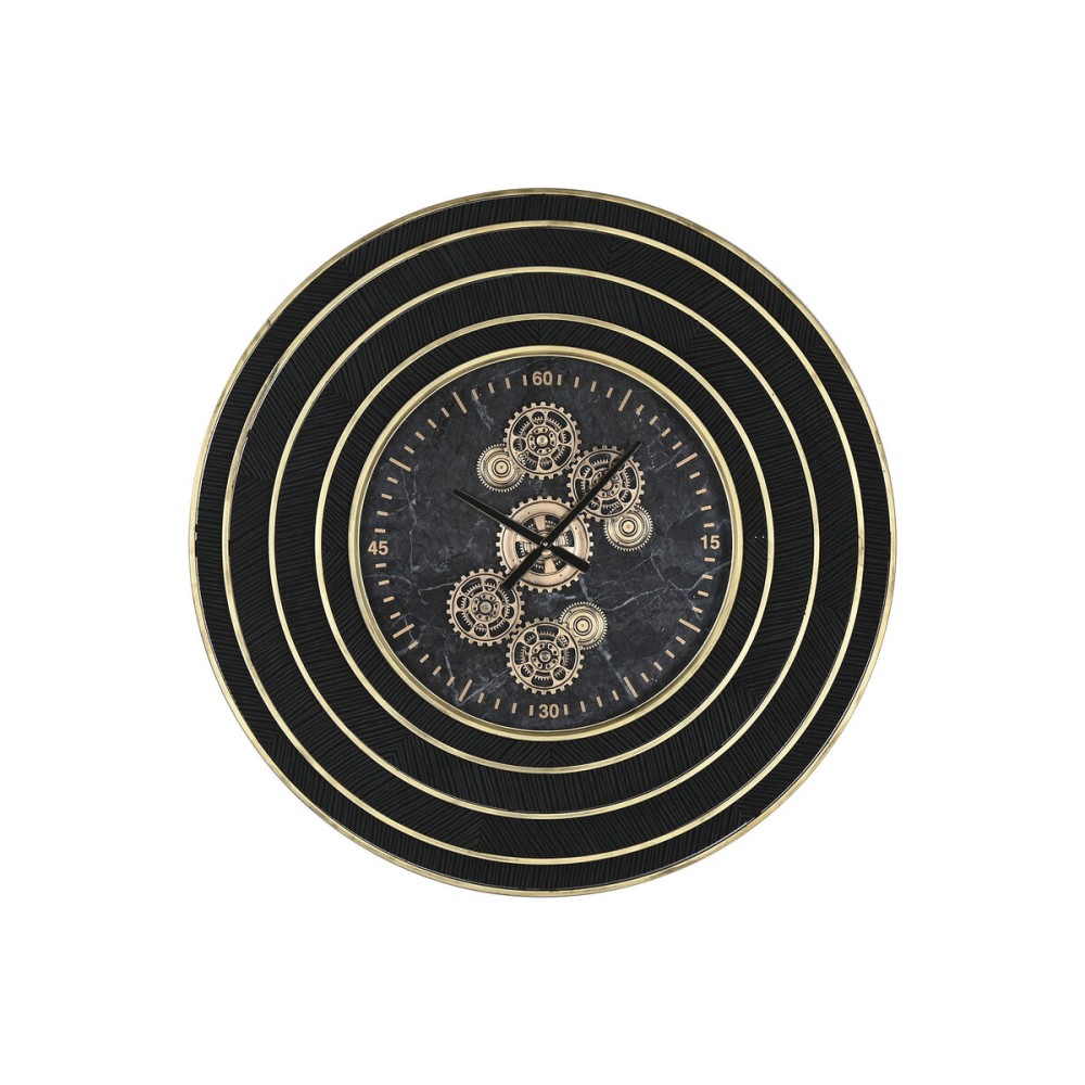 Horloge Murale Home ESPRIT Noir Doré Métal Verre 108 X 8,5 X 108 cm