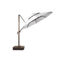 Sonnenschirm Home ESPRIT Dunkelgrau Hellbraun 290 x 350 x 280 cm