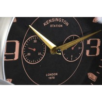 Horloge Murale Home ESPRIT Doré Argenté Métal Avion Vintage 77,5 x 15 x 46 cm