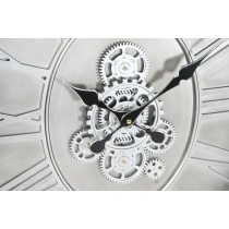 Horloge Murale Home ESPRIT Argenté Naturel Métal Verre Bois de pin 50 x 8 x 68 cm