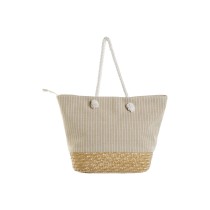 Women's Handbag Home ESPRIT Blue Beige Natural 52 x 16 x 33 cm (2 Units)