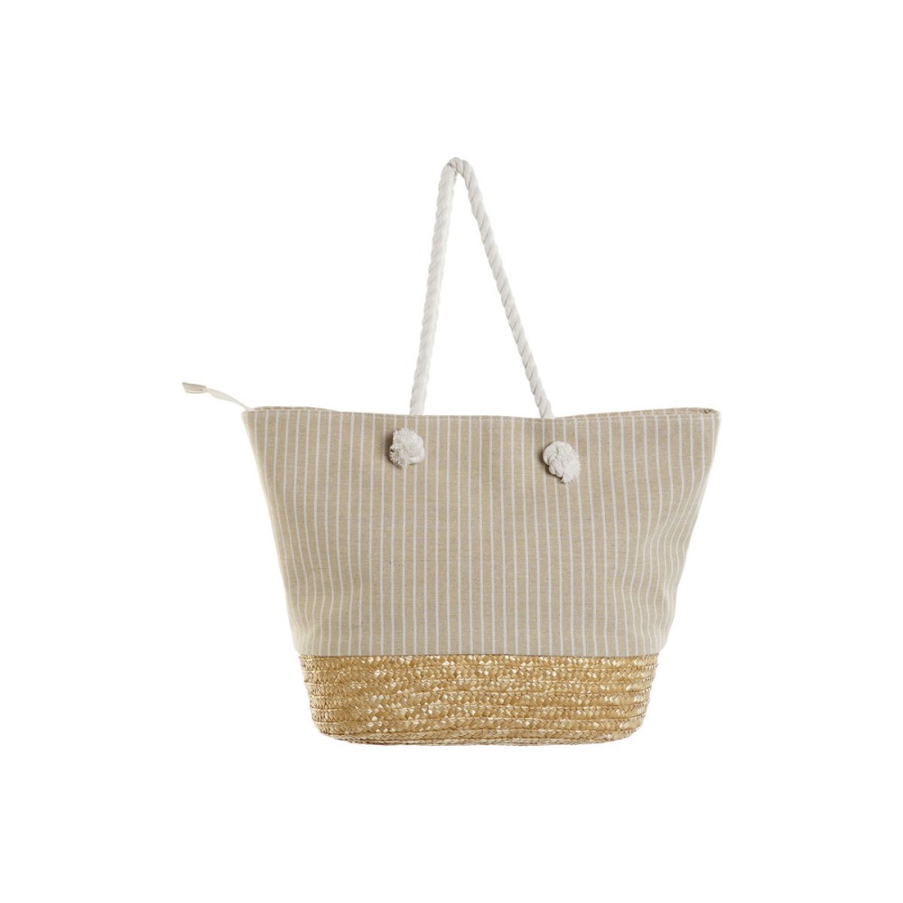 Women's Handbag Home ESPRIT Blue Beige Natural 52 x 16 x 33 cm (2 Units)