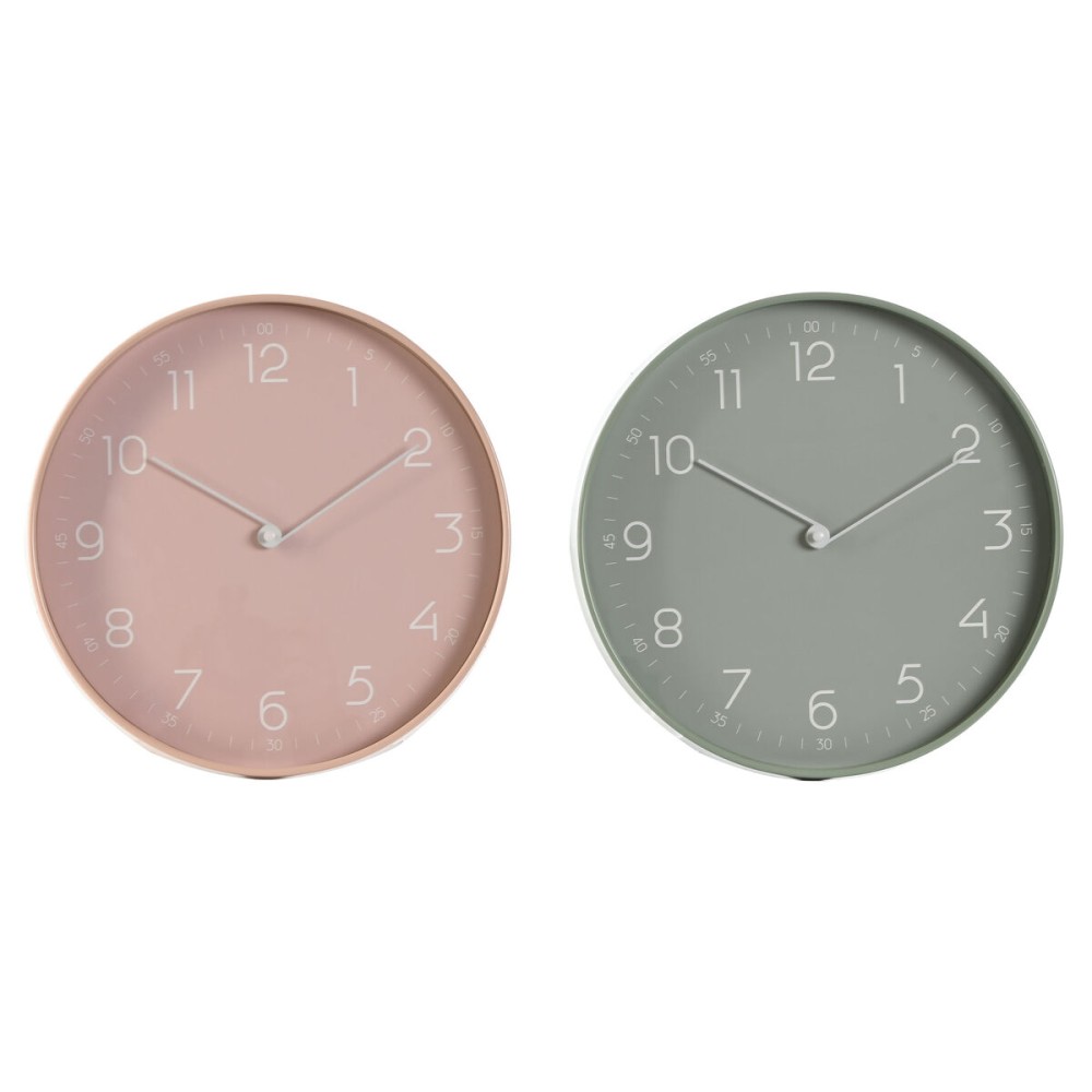 Wanduhr Home ESPRIT Minze PVC 30 x 4 x 30 cm (2 Stück)