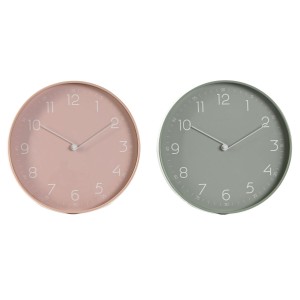 Wanduhr Home ESPRIT Minze PVC 30 x 4 x 30 cm (2 Stück)