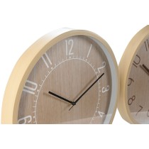 Wanduhr Home ESPRIT natürlich PVC 40 x 4 x 40 cm (2 Stück)