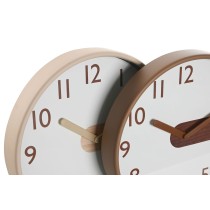 Wanduhr Home ESPRIT Braun natürlich PVC Holz 30 x 4,7 x 30 cm (2 Stück)