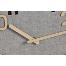 Horloge Murale Home ESPRIT Gris Naturel Bois MDF 30 x 5 x 30 cm (2 Unités)