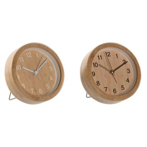 Horloge de table Home ESPRIT Naturel (2 Unités)