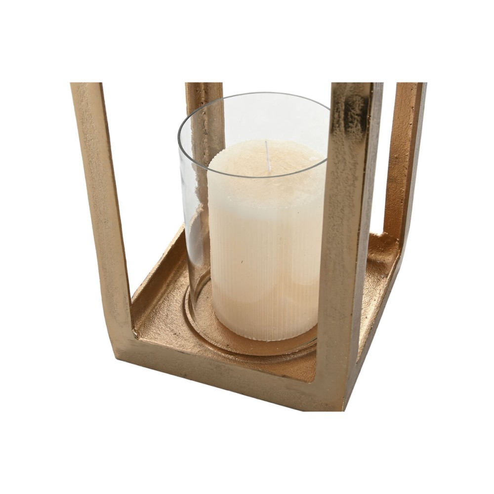 Laterne Home ESPRIT Gold Aluminium Kristall Moderne 20 x 20 x 74 cm