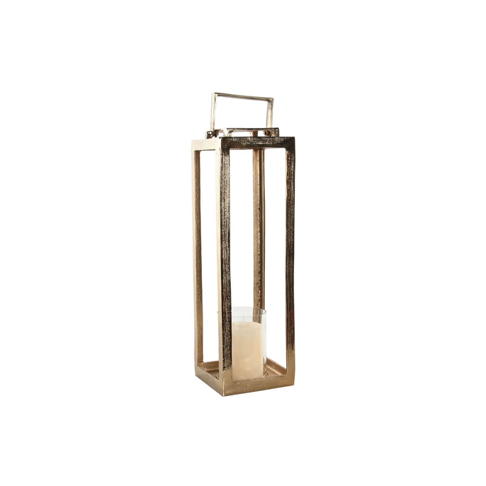 Laterne Home ESPRIT Gold Aluminium Kristall Moderne 20 x 20 x 74 cm