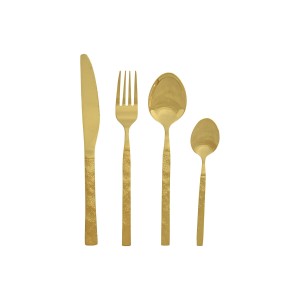 Besteck Home ESPRIT Gold Edelstahl 15 x 7 x 24 cm 16 Stücke