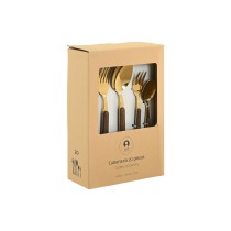 Besteck Home ESPRIT Braun Gold Edelstahl ABS 17 x 7 x 24 cm 20 Stücke