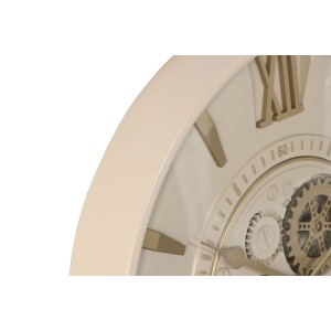 Wanduhr Home ESPRIT Beige Gold Kristall Eisen 60 x 8 x 60 cm