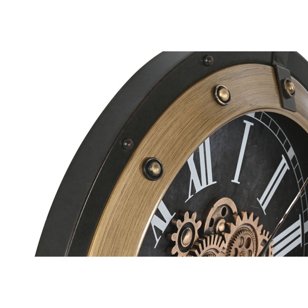 Wanduhr Home ESPRIT Schwarz Gold Eisen 80 X 8,5 X 80 cm