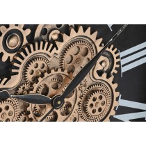 Wall Clock Home ESPRIT Black Golden Iron 80 X 8,5 X 80 cm
