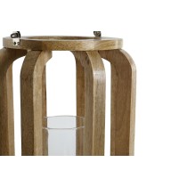 Kerzenschale Home ESPRIT natürlich Kristall Mango-Holz 25 x 25 x 35 cm