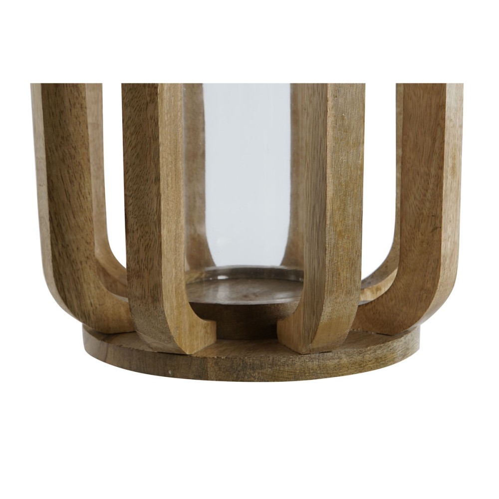 Kerzenschale Home ESPRIT natürlich Kristall Mango-Holz 25 x 25 x 35 cm