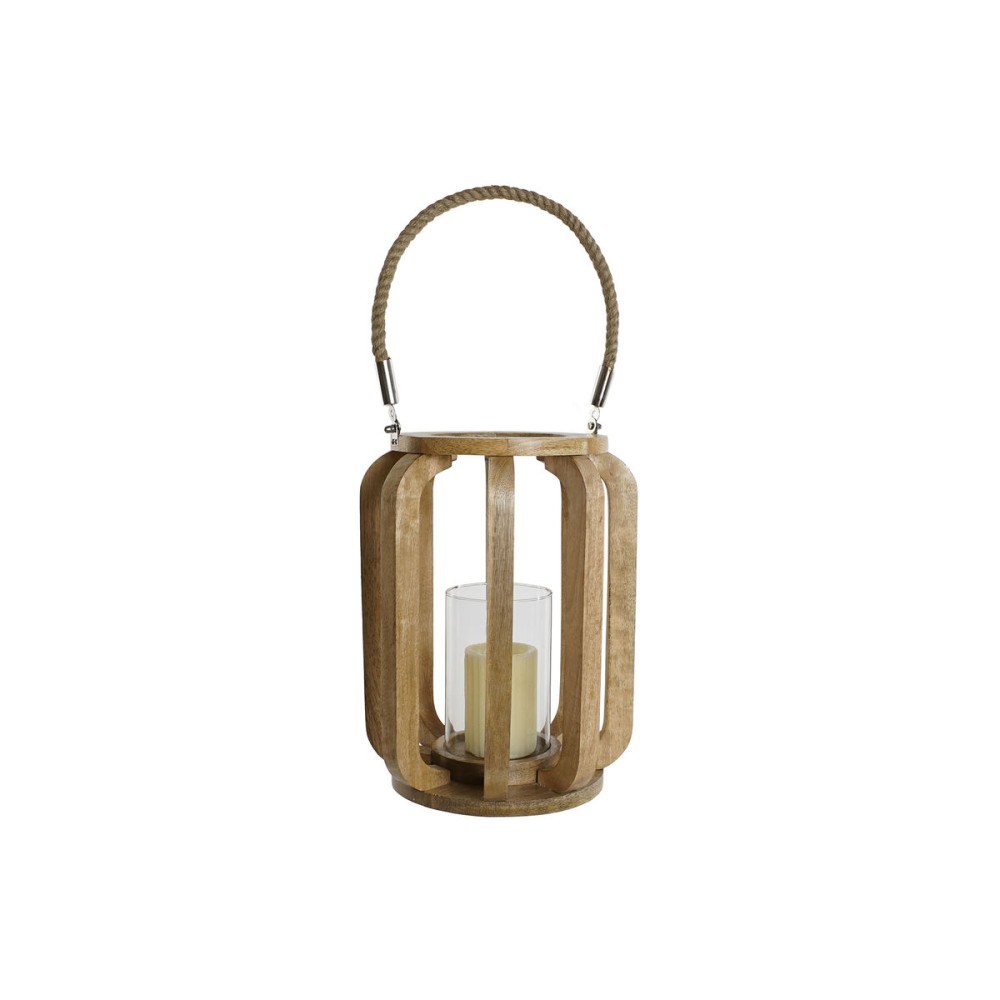 Kerzenschale Home ESPRIT natürlich Kristall Mango-Holz 25 x 25 x 35 cm