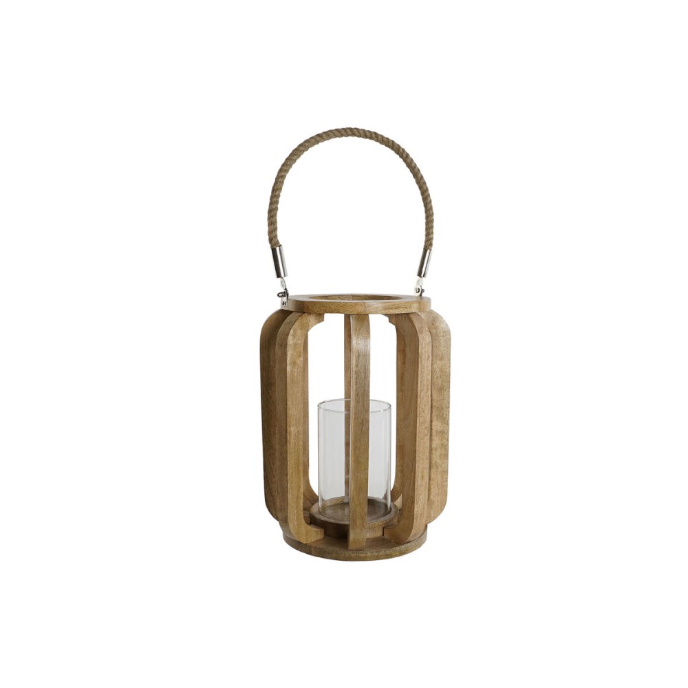 Kerzenschale Home ESPRIT natürlich Kristall Mango-Holz 25 x 25 x 35 cm