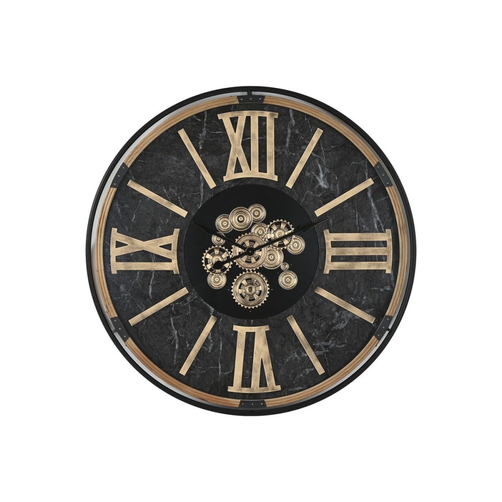 Wanduhr Home ESPRIT Schwarz Gold Metall Kristall 127 X 9 X 127 cm