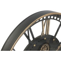 Wanduhr Home ESPRIT Schwarz Gold Metall Kristall 100 x 9 x 100 cm
