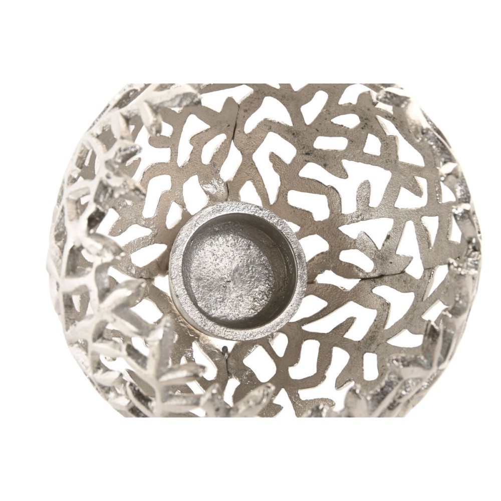 Kerzenschale Home ESPRIT Silberfarben Aluminium 20 x 20 x 18 cm