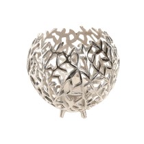 Kerzenschale Home ESPRIT Silberfarben Aluminium 20 x 20 x 18 cm
