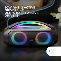 Haut-parleurs bluetooth portables Mars Gaming MSPULSE Noir 4 W 50 W