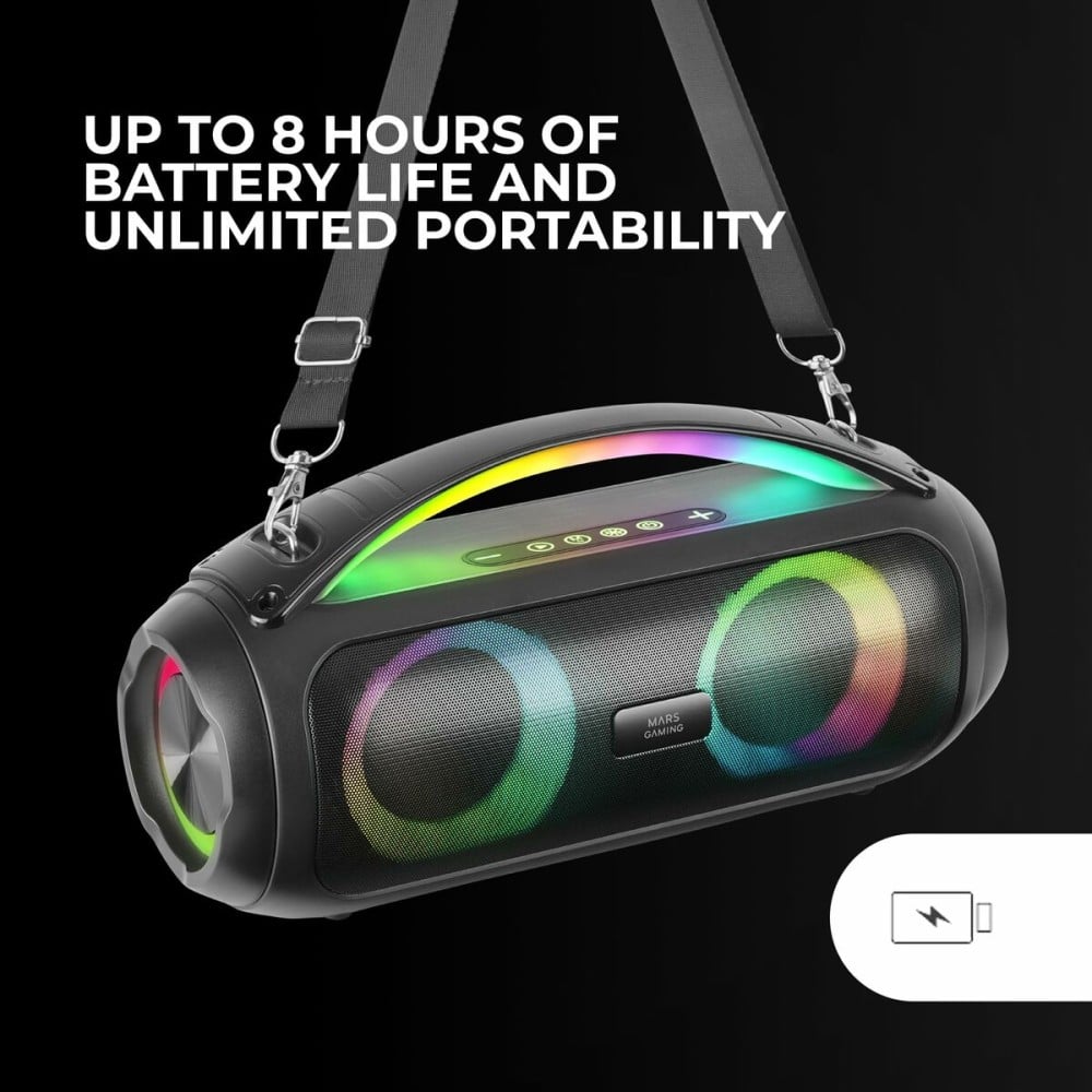 Tragbare Bluetooth-Lautsprecher Mars Gaming MSPULSE Schwarz 4 W 50 W