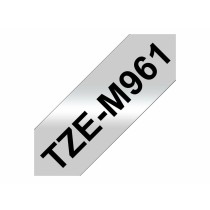 Laminated Tape for Labelling Machines Brother TZe-M961 Black Black/Silver Silver