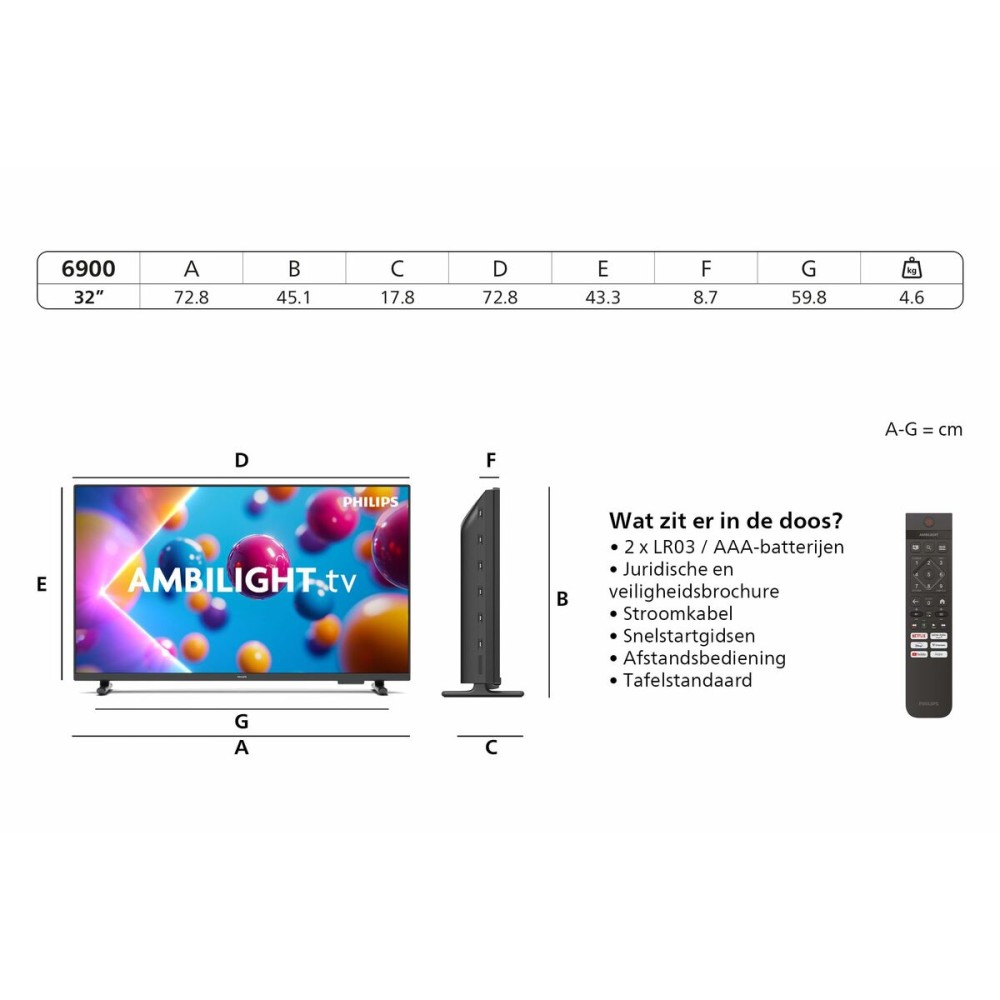 Smart TV Philips 32PFS6900/12 Full HD 32" LED HDR