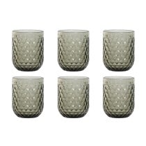 Set de Verres Home ESPRIT Gris Verre 240 ml (6 Unités)