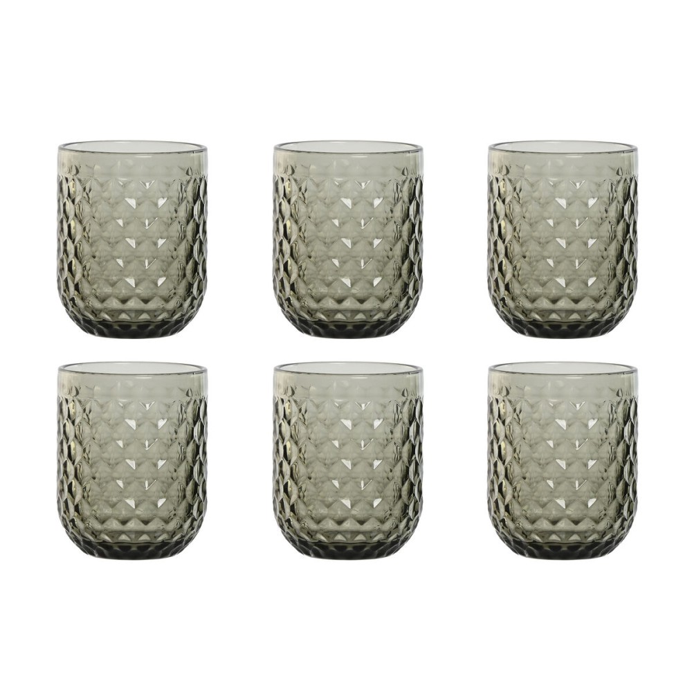 Gläserset Home ESPRIT Grau Kristall 240 ml (6 Stück)