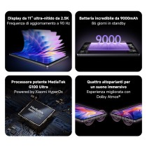 Tablet Xiaomi VHU5972EU Octa Core 4 GB RAM 128 GB Grau 11"