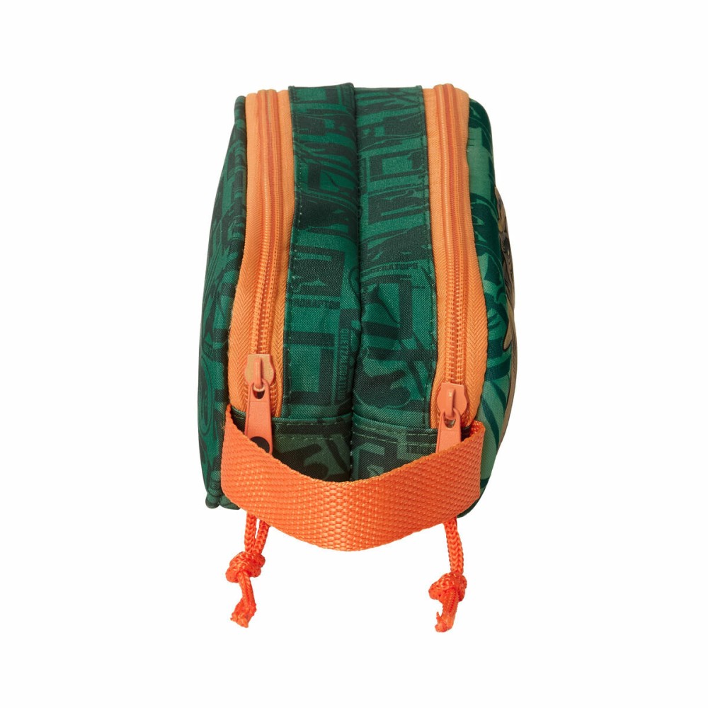Trousse Fourre-Tout Double Jurassic World Vert foncé 21 x 8 x 6 cm 3D